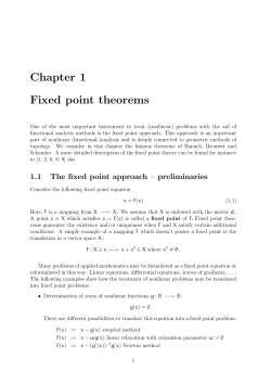 Chapter 1 Fixed point theorems - Goethe