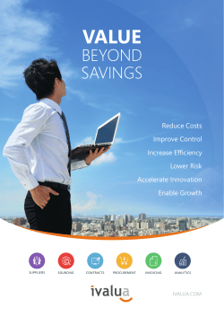 Ivalua Solution Brochure