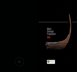 M-aori Strategic Framework - Maori ki Otago