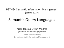 Semantic Query Languages