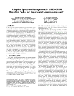 Adaptive Spectrum Management in MIMO-OFDM Cognitive