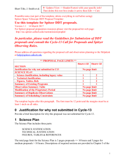 Spitzer Cycle-10 Reg/Snap Proposal Template