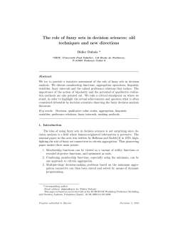 The role of fuzzy sets in decision sciences: old techniques and new