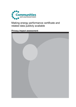 Making energy performance certificate and related data publicly