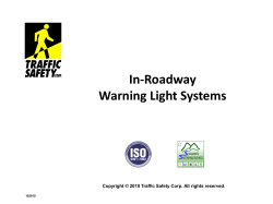 In-Roadway Warning Light Systems