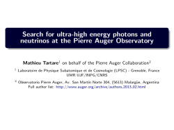 Search for ultra-high energy photons and neutrinos at the Pierre