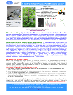 Plant Molecular Biology
