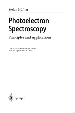 Photoelectron Spectroscopy