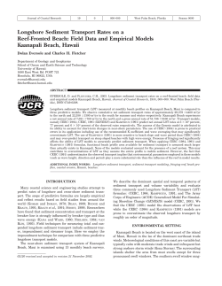 Longshore Sediment Transport Rates on a Reef