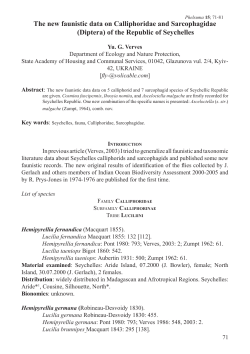 The new faunistic data on Calliphoridae and