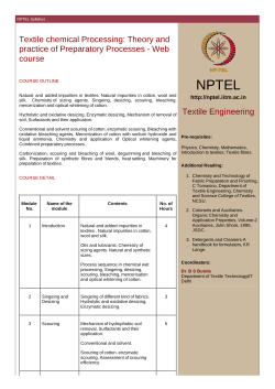 Textile chemical Processing: Theory and practice of Preparatory