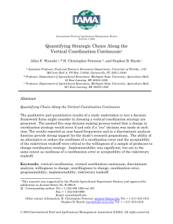 Quantifying Strategic Choice Along the Vertical Coordination