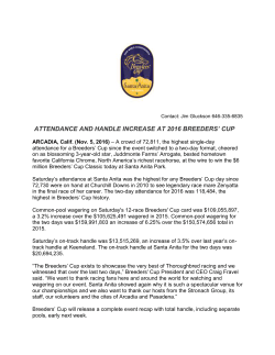 Attendance and Handle Increase at 2016 Breeders` Cup