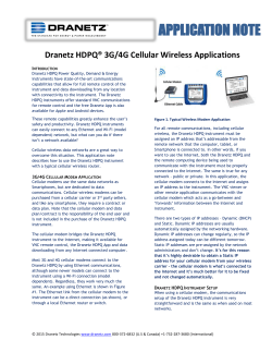 Dranetz HDPQ&reg; 3G/4G Cellular Wireless Applications