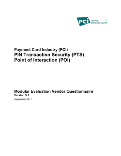 Document Changes - PCI Security Standards Council