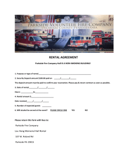 Parkside Hall Rental Agreement