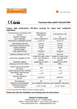 Technical Data LIGHT COLLECTION