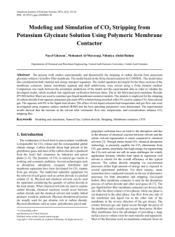 Modeling and simulation, Natural Gas, Carbon dioxide, Stripping