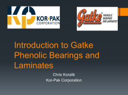 Introduction to Gatke Phenolic Bearings and Laminates - Kor-Pak
