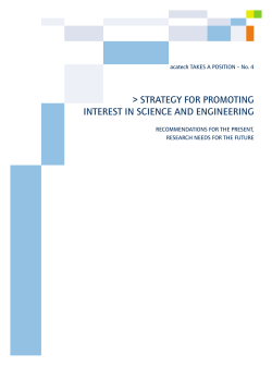 Strategy for promoting intereSt in Science and engineering