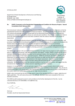 Standardised Outcome-focused Conditions for Resource