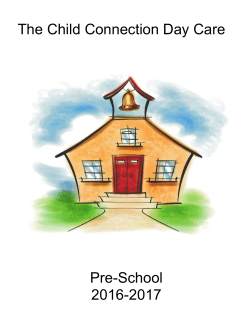 Pre-school program - The Child Connection Day Care