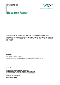 Literature Review - Human and Animal Pathogens in Compost