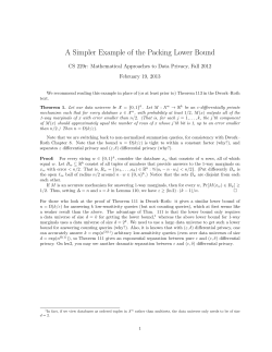 A Simpler Example of the Packing Lower Bound