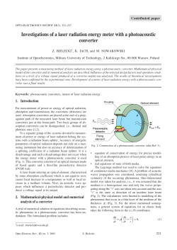 Investigations of a laser radiation energy meter with a