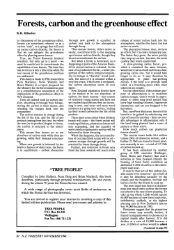 Forests, carbon and the greenhouse effect