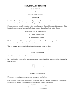 equilibrium and threshold - Vivekananda College for Women