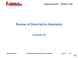 FEH - ENG H191 - Lecture 10 - AutoCAD