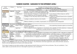 carbon charter - guidance to the different levels