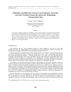 Similarities and Differences between Lean Production