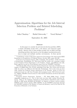 Approximation Algorithms for the Job Interval