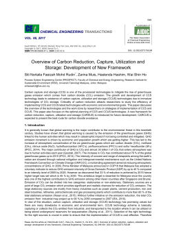 Overview of Carbon Reduction, Capture, Utilization and Storage