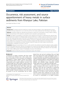 Occurrence, risk assessment, and source apportionment of heavy