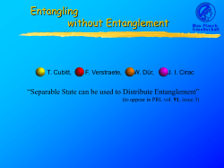 Entangling without Entanglement