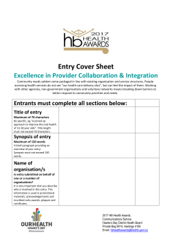 03 Application Form for Excellence in Provider Collaboration and