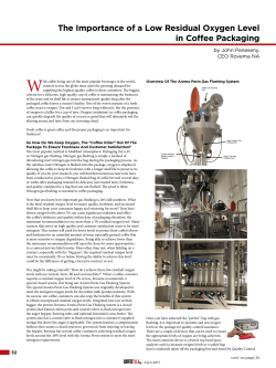 The Importance of a Low Residual Oxygen Level in Coffee Packaging