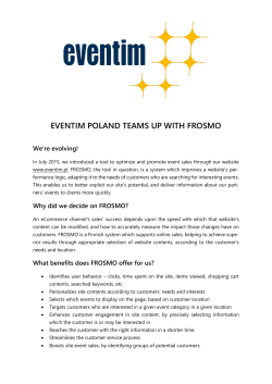 EVENTIM POLAND TEAMS UP WITH FROSMO