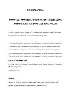 original article cutaneous manifestations in patients undergoing