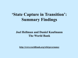 State Capture Index and its Components