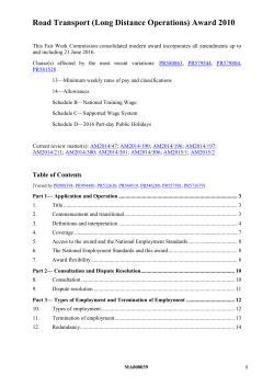 MA000039 - Road Transport (Long Distance Operations) Award 2010