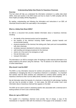 Understanding Safety Data Sheets for Hazardous Chemicals