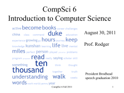 CompSci 6 Programming Design and Analysis