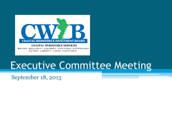Executive Committee Meeting - Coastal Workforce Services