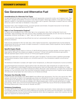 Gas Generators and Alternative Fuel