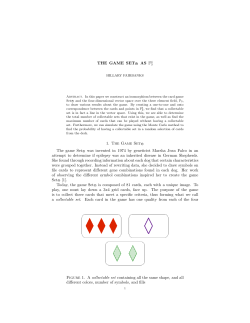 Article on the game "Set"