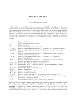 REAL ANALYSIS, HW 6 VANDERBILT UNIVERSITY The notation